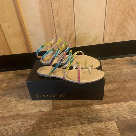 Shoe Dazzle Shoes Rhinestone Gladiator Sandals Poshmark